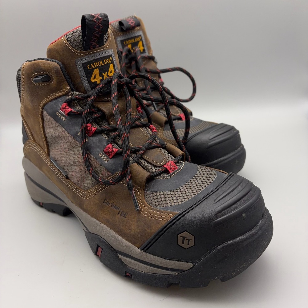 Carolina Work Boots Men 9.5 Brown Solid Carbon Toe Waterproof Extension 5